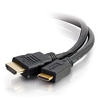 Legrand - C2G Mini HDMI to HDMI Ethernet Cable, 4k High Speed HDMI Cable, Black 60 hz HDMI Cable, HDMI Cable 6 ft, 1 Count, C2G 50619
