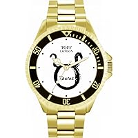 White Taurus Mens Wrist Watch 42mm Case Custom Design
