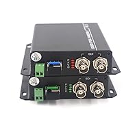 3G/HD SDI Video Audio Ethernet Over Fiber Optic Media Converters Transmitter Receiver for HD Video Broadcast (HD-SDI with RS485 Data)
