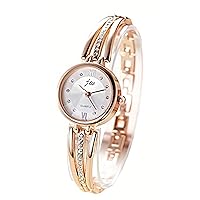 Women's Watch Dress Watch Cute Watch Fashion Bangle Design Rhinestone Casual Watch (Gold)