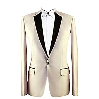 Men's One Button Blazer Tuxedos Jacket Notch Lapel Wedding Formal Daily