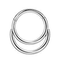 FANSING 316L Surgical Steel Moon Piercing Rings for Septum Daith