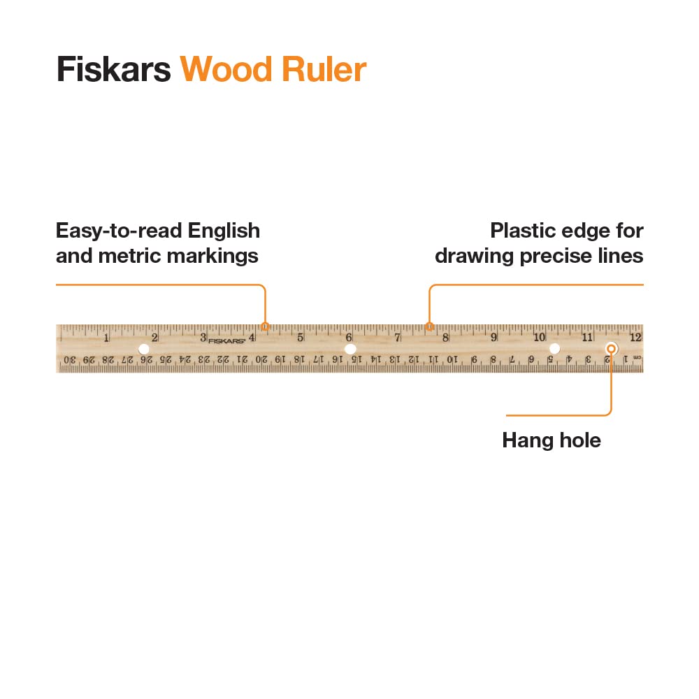 Fiskars Wood Ruler - 12