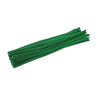 Colorations IPCGR Green Chenille Stem Pipe Cleaners, Pack of 100, Arts & Crafts, Decorating, STEM, Single Color, Activities for Kids, Crafting, Straw Cleaner, DIY