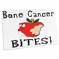 3dRose Funny Awareness Support Cause Bone Cancer Mean Apple - Desk Pad Place Mats (dpd-120484-1)