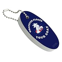 GRAPHICS & MORE Whatever Floats Your Goat Boat Funny Humor Floating Keychain Oval Foam Fishing Boat Buoy Key Float