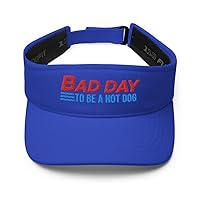Bad Day to Be a Hot Dog Hat (Embroidered Visor) Funny Hats