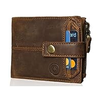 RFID Blocking Leather Wallet for Men Brown VE-13
