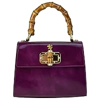 Pratesi Leather Bag for Women Castalia R298/26 in cow leather - Radica Violet Made in Italy