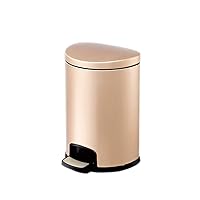 Oval Foot Trash Can Stainless Steel with Lid Trash Can, Living Room Kitchene (Color : E)