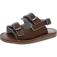 FOOTMATES Tide Waterproof Leather Strap-Closure Boys’ Sandals with Slip-Resistant, Non-Marking Outsole - For Infants, Toddlers, and Little Kids Ages 0-8