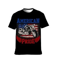 Unisex USA American T-Shirt Novelty Vintage Colors-Graphic Crewneck Casual Short-Sleeve Fashion Softstyle Summer Workout Tee