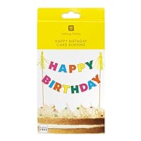 Talking Tables Happy Birthday Topper Decoration for Women or Men | Rainbow Themed Party Supplies for Cakes Recyclable Product & Packaging