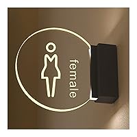 Restroom Sign, Wall Mount LED Sign, Ladies Mens Gents Women Bathroom Lighted Edge Lit Sign, Bathroom Sign Decor, Restroom Signs for Business