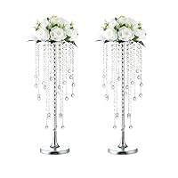 2pcs Wedding Home Decoration Flower Road Leads Gold Acrylic Crystal Wedding Table Centerpiece