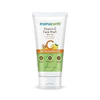 Mamaearth Vitamin C Face Wash for Skin Illumination | Gentle & Hydrating Dead Skin Exfoliator with Turmeric | Sulfate & Paraben Free | 1.69 Fl Oz (50ml)