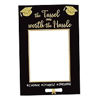 BinaryABC Graduation Photo Booth Picture Frame,Graduation Party Supplies 2023,Graduation Decorations,Glitter