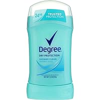 Degree Women Anti-Perspirant and Deodorant Invisible Solid, Shower Clean 1.6 oz (Pack of 5)