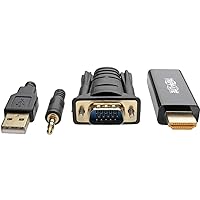 Tripp Lite VGA + Audio to HDMI Adapter Converter Cable w Audio & USB Power 1080p M/M 6ft 6' (P116-006-HDMI-A)