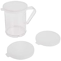 Winco Winware 10-Ounce Polycarbonate Dredge with 3 Snap-on Lids, 1 Count (Pack of 1), Plastic