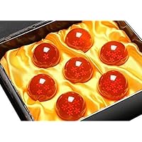 Complete Set of Acrylic Miniature Collectible Crystal Dragon Balls - 1.7 Inches Each - Includes Display Box by Science Purchase