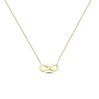 Infinity Necklace, 14K Real Gold Infinity Necklace, Dainty Custom Love Necklace, Tiny Gold Infinity Necklace
