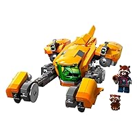 LEGO 76254 Marvel Baby Rockets Ship Building Kit with Space Dragon Toy from Guardians of the Galaxy Volume 3, Building Set with Mini Figures of Baby Rocket and Adult Rocket, from 8 years old