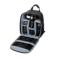 Waterproof SLR/DSLR Camera Backpack Shoulder Bag Travel Case For Canon Nikon Sony Digital Lens (Medium, Grey)