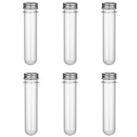 6 Piece Set Karter Scientific 150A4 20x150mm Glass Test Tube Set with Rubber Stoppers and Wood Rack 