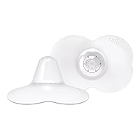 Dr. Brown's Butterfly Breastfeeding Nipple Shields for Protecting Sore, Flat or Inverted Nipples, Essential for Latching Difficulties with Microwave Sterilizer Carrying Case, Size 1, 20mm