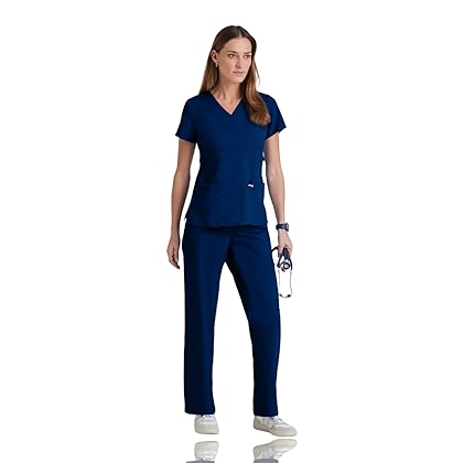 BARCO Grey's Anatomy Scrubs - Riley Scrub Top for Women, V-Neck Super-Soft Women's Scrub Top