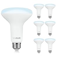 Sigalux LED Flood Lights Indoor, BR30 LED Bulb 65W Equivalent, Dimmable Recessed Light Bulbs 650LM 5000K Daylight Can Light Bulbs, E26 Base Bulged Light Bulbs UL Listed, 6 Pack