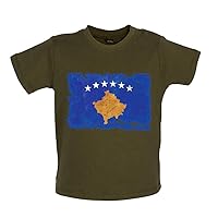 Kosovo Grunge Style Flag - Organic Baby/Toddler T-Shirt