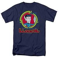 Star Trek Quogs Cartoon CBS TV Series Illogical Mr. Spock Adult T-Shirt Tee Blue