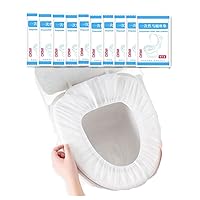 Disposable Non-woven Toilet Pad Water Proof Toilet Cover Portable Travel Hotel Toilet Seat Cover 10 Pieces (white)