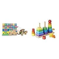 Melissa & Doug 123 Piece Multicolor Wooden Kid's Toy Block Set
