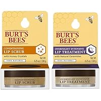 Overnight Intensive Lip Treatment, 0.25 oz - Moisturizing, Restorative & Conditioning Honey Lip Scrub, Honey Crystals, Exfoliates and Conditions Dry Lips