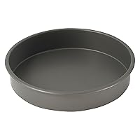 WINCO Round Cake Pan, 10-Inch, Hard Anodized Aluminum,Black