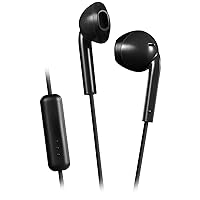 HAF17MB Earbud Headphones with Mic and Remote - Black, Earbuds