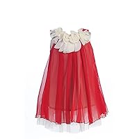 Girl's Red Lovely Silk Chiffon Girl Dress