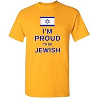 Jewish T-Shirt | I am Proud to Be Jewish T Shirt | I Stand with Israel Novelty Gift for All