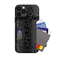 Velvet Caviar Compatible with iPhone 13 Pro Max Wallet Case for Women - Credit Card Holder Slot - Cute Slim & Protective Wallet Phone Cases [8ft. Drop Tested] - Black Leopard