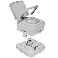 YITAHOME 2.6 Gallon Portable Toilet for Camping, RV Travel Potty with Press Flush Pump, Anti-leak Seal Ring for Travel, Boating, Hiking, Trips