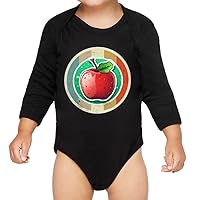 Apple Print Baby Long Sleeve bodysuit - Gifts for Kids - Fruit Gifts