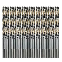 24pcs, 9/64 Inch Drill Bits, Black and Gold Finish, High Speel Steel