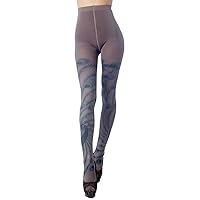 iB-iP Women's Stocking Peacock Tail Print Charming Sheers Seam Tights Pantyhose
