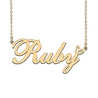 HUAN XUN Customized Custom Made Any Name Necklace Personalized for Women Girls in Gold Silver