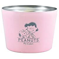 Ken Onishi PG-1302 Peanuts Stainless Steel Ice Cream Cup, Pink, Diameter 3.0 x Height 2.2 inches (7.7 x 5.6 cm)