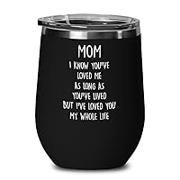 Gift For Mom, Have Loved You My Whole Life, Cute Loving Gift For Mom On Mothers Day Birthday Christmas, Mothers Day Gift, Gift Foe Mom, Wine Glass (Red)