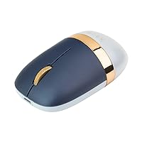 Azio IZO Wireless Bluetooth Mouse with Round Ergonomic Form, Optical Sensor, Adjustable DPI, Rechargeable, PC & Mac - Blue Iris,IM105